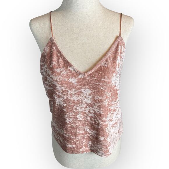H&M Crushed Velvet Pink Cami Small - Picture 2 of 5
